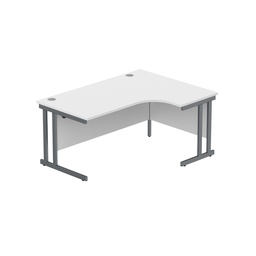 [CORE1612RHDUWHTGRP] Core|Double Upright|Right Hand Radial Desk (Fsc)1600X1200|Arctic White-Graphite