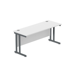 [CORE1660DUWHTGRP] Core|Double Upright|Left Hand Radial Desk (Fsc)1600X600|Arctic White-Graphite