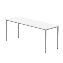[CORE1860MPTWHTSV] Office Rectangular Multi-Use Table (Fsc) | 1800X600 | Arctic White/Silver