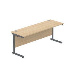 [CORE1860SUOKGRP] Office Rectangular Desk With Steel Single Upright Cantilever Frame (Fsc) | 1800X600 | Canadian Oak/Graphite
