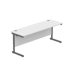 [CORE1860SUWHTGRP] Office Rectangular Desk With Steel Single Upright Cantilever Frame (Fsc) | 1800X600 | Arctic White/Graphite