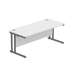 [CORE1880DUWHTGRP] Core|Double Upright|Left Hand Radial Desk (Fsc)1800X800|Arctic White-Graphite