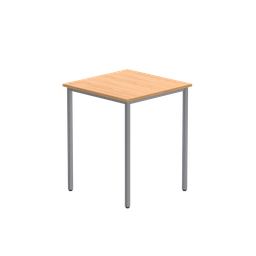 [CORE6060MPTBCHSV] Office Rectangular Multi-Use Table (Fsc) | 600X600 | Norwegian Beech/Silver