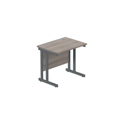 [CORE8060DUGOAKGRP] Core|Double Upright|Left Hand Radial Desk (Fsc)800X600|Alaskan Grey Oak-Graphite