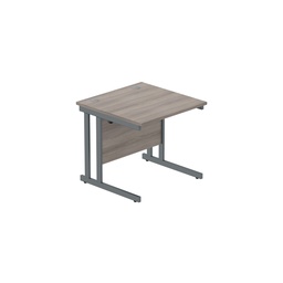 [CORE8080DUGOAKGRP] Core|Double Upright|Left Hand Radial Desk (Fsc)800X800|Alaskan Grey Oak-Graphite