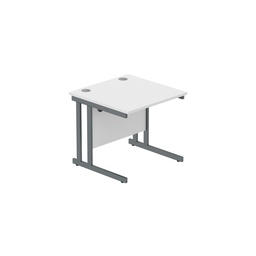 [CORE8080DUWHTGRP] Core|Double Upright|Left Hand Radial Desk (Fsc)800X800|Arctic White-Graphite