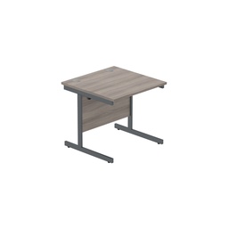 [CORE8080SUGOAKGRP] Core|Single Upright|Left Hand Radial Desk (Fsc)800X800|Alaskan Grey Oak-Graphite