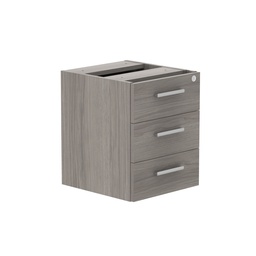 [COREFP3/800GOAK] Core|3 Drawer|Fixed Under Desk Pedestal (Fsc)|Alaskan Grey Oak
