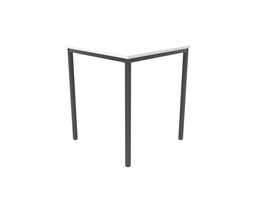 [T-FW6071GRBK] Titan Welded Frame Table | 600X600X710 | Grey Top/Black Frame
