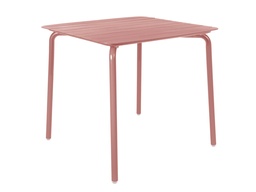 [OF1657BD] Breeze Aluminium Square Slatted Table I Brick Dust