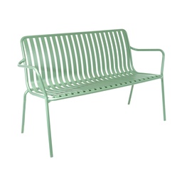 [CH1653FG] Breeze Aluminium 2 Seater Armchair Bench I Fair Green