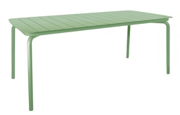 [OF1658FG] Breeze Aluminium 1.8Mtr Rectangular Slatted Table I Fair Green