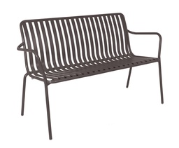 [CH1653CH] Breeze Aluminium 2 Seater Armchair Bench I Charcoal