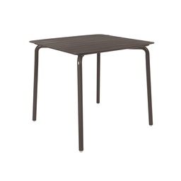 [OF1657CH] Breeze Aluminium Square Slatted Table I Charcoal