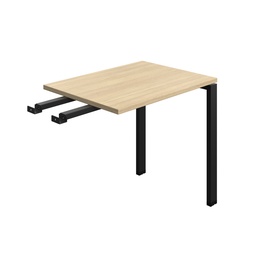 [SYN8060RETGPLNOBK] Synergy Bench With Return | Goal Post Leg | 800 X 600 | Nova Oak/Black