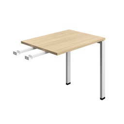 [SYN8060RETGPLNOWH] Synergy Bench With Return | Goal Post Leg | 800 X 600 | Nova Oak/White