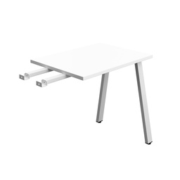 [SYN8060RETAFRWHSV] Synergy Bench With Return | A-Frame Leg | 800 X 600 | White/Silver