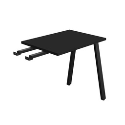 [SYN8060RETAFRBKBK] Synergy Bench With Return | A-Frame Leg | 800 X 600 | Black/Black