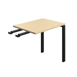 [SYN8060RETGPLMABK] Synergy Bench With Return | Goal Post Leg | 800 X 600 | Maple/Black