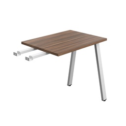 [SYN8060RETAFRDWSV] Synergy Bench With Return | A-Frame Leg | 800 X 600 | Dark Walnut/Silver