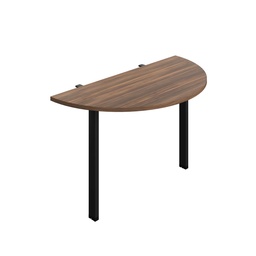 [SYN1260GPLDEDWBK] Synergy Screen Depth D-End Single Person D-End | Goal Post Leg | 1200 X 600 | Dark Walnut/Black
