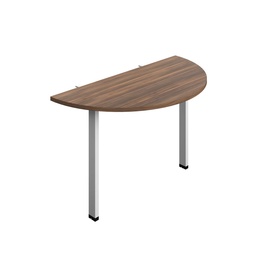 [SYN1260GPLDEDWWH] Synergy Screen Depth D-End Single Person D-End | Goal Post Leg | 1200 X 600 | Dark Walnut/White