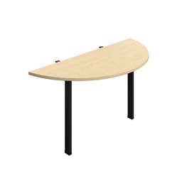 [SYN1460GPLDEMABK] Synergy Screen Depth D-End Single Person D-End | Goal Post Leg | 1400 X 600 | Maple/Black