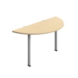 [SYN1460GPLDEMASV] Synergy Screen Depth D-End Single Person D-End | Goal Post Leg | 1400 X 600 | Maple/Silver