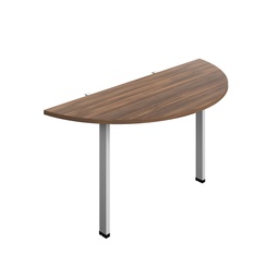 [SYN1460GPLDEDWSV] Synergy Screen Depth D-End Single Person D-End | Goal Post Leg | 1400 X 600 | Dark Walnut/Silver