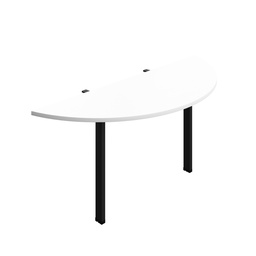 [SYN1660GPLDEWHBK] Synergy Screen Depth D-End Single Person D-End | Goal Post Leg | 1600 X 600 | White/Black