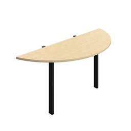 [SYN1660GPLDEMABK] Synergy Screen Depth D-End Single Person D-End | Goal Post Leg | 1600 X 600 | Maple/Black
