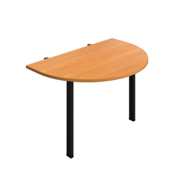 [SYN1280GPLDEBEBK] Synergy Screen Depth D-End Single Person D-End | Goal Post Leg | 1200 X 800 | Beech/Black