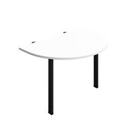 [SYN1280GPLDEWHBK] Synergy Screen Depth D-End Single Person D-End | Goal Post Leg | 1200 X 800 | White/Black