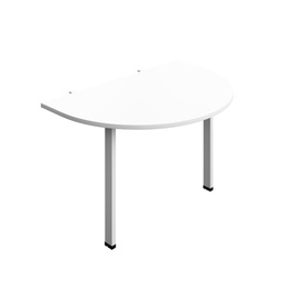 [SYN1280GPLDEWHWH] Synergy Screen Depth D-End Single Person D-End | Goal Post Leg | 1200 X 800 | White/White