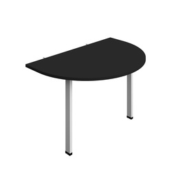 [SYN1280GPLDEBKWH] Synergy Screen Depth D-End Single Person D-End | Goal Post Leg | 1200 X 800 | Black/White