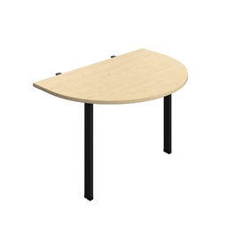 [SYN1280GPLDEMABK] Synergy Screen Depth D-End Single Person D-End | Goal Post Leg | 1200 X 800 | Maple/Black