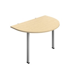[SYN1280GPLDEMASV] Synergy Screen Depth D-End Single Person D-End | Goal Post Leg | 1200 X 800 | Maple/Silver