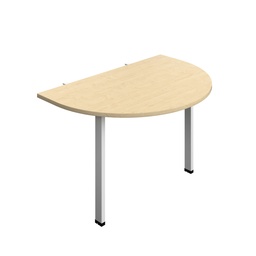 [SYN1280GPLDEMAWH] Synergy Screen Depth D-End Single Person D-End | Goal Post Leg | 1200 X 800 | Maple/White