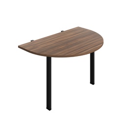 [SYN1280GPLDEDWBK] Synergy Screen Depth D-End Single Person D-End | Goal Post Leg | 1200 X 800 | Dark Walnut/Black