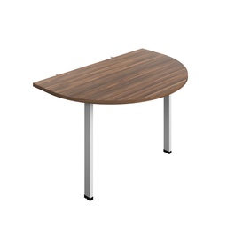 [SYN1280GPLDEDWWH] Synergy Screen Depth D-End Single Person D-End | Goal Post Leg | 1200 X 800 | Dark Walnut/White