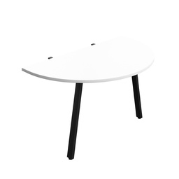 [SYN1480AFRDEWHBK] Synergy Screen Depth D-End Single Person D-End | A-Frame Leg | 1400 X 800 | White/Black