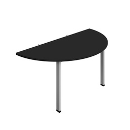 [SYN1480GPLDEBKSV] Synergy Screen Depth D-End Single Person D-End | Goal Post Leg | 1400 X 800 | Black/Silver