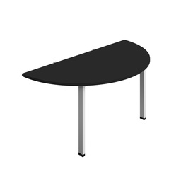 [SYN1480GPLDEBKWH] Synergy Screen Depth D-End Single Person D-End | Goal Post Leg | 1400 X 800 | Black/White