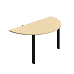 [SYN1480GPLDEMABK] Synergy Screen Depth D-End Single Person D-End | Goal Post Leg | 1400 X 800 | Maple/Black