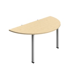 [SYN1480GPLDEMASV] Synergy Screen Depth D-End Single Person D-End | Goal Post Leg | 1400 X 800 | Maple/Silver