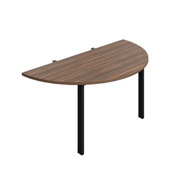 [SYN1480GPLDEDWBK] Synergy Screen Depth D-End Single Person D-End | Goal Post Leg | 1400 X 800 | Dark Walnut/Black