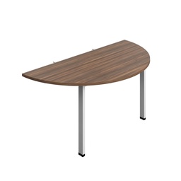 [SYN1480GPLDEDWWH] Synergy Screen Depth D-End Single Person D-End | Goal Post Leg | 1400 X 800 | Dark Walnut/White