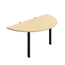 [SYN1680GPLDEMABK] Synergy Screen Depth D-End Single Person D-End | Goal Post Leg | 1600 X 800 | Maple/Black