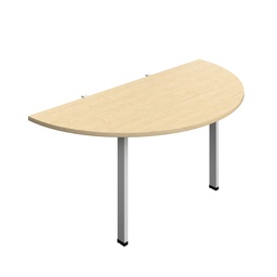 [SYN1680GPLDEMASV] Synergy Screen Depth D-End Single Person D-End | Goal Post Leg | 1600 X 800 | Maple/Silver