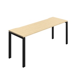 [SYN1860COGPLMABK1P] Synergy Bench With Cut Out: 1 Person (Fsc) | Goal Post Leg | 1800 X 600 | Maple/Black